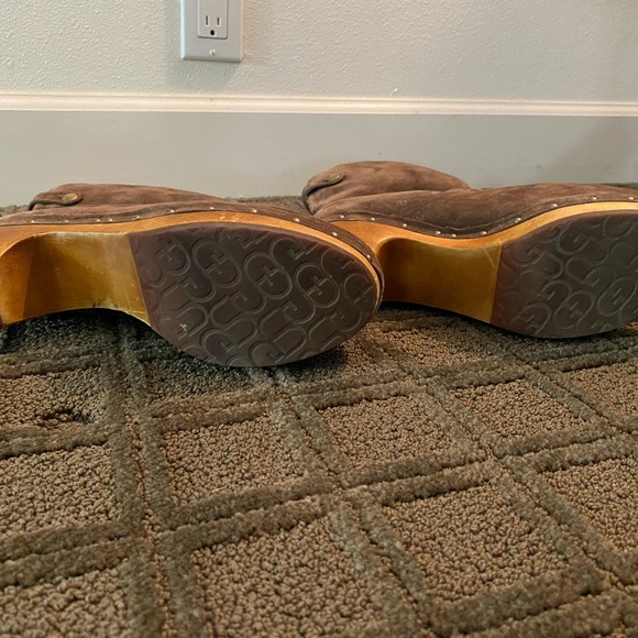 Brown Ugg Boots with wooden heels - Picture 6 of 6